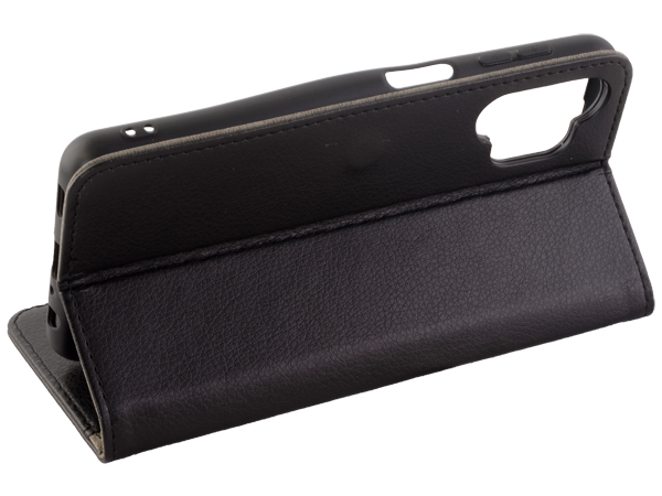 Synthetic Leather Wallet Case with Stand for Samsung Galaxy A32 5G - Black