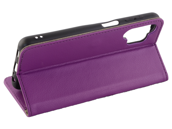 Synthetic Leather Wallet Case with Stand for Samsung Galaxy A32 5G - Purple
