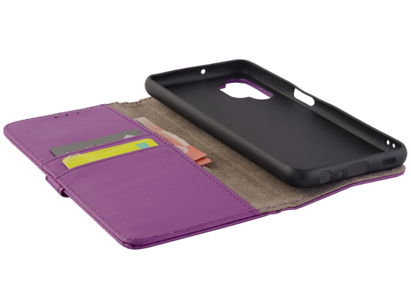 Synthetic Leather Wallet Case with Stand for Samsung Galaxy A32 5G - Purple