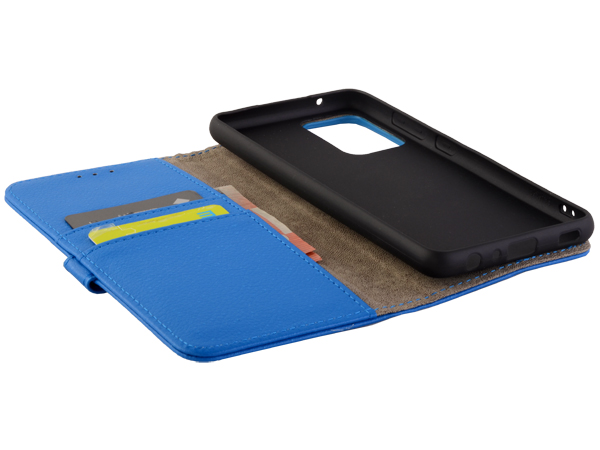 Synthetic Leather Wallet Case with Stand for Samsung Galaxy A52s/A52 - Blue