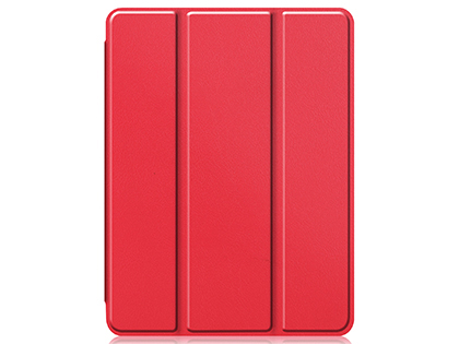 Premium Slim Synthetic Leather Flip Case with Stand for iPad Pro 11 3rd Gen (2021) - Red