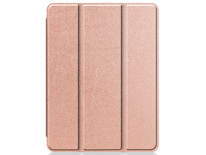 Premium Slim Synthetic Leather Flip Case with Stand for iPad Pro 11 3rd Gen (2021) - Rose Gold