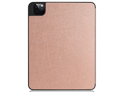 Premium Slim Synthetic Leather Flip Case with Stand for iPad Pro 11 3rd Gen (2021) - Rose Gold