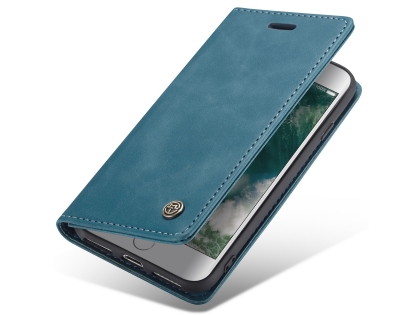 CaseMe Slim Synthetic Leather Wallet Case with Stand for iPhone 6s/6 - Teal Leather Wallet Case