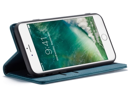CaseMe Slim Synthetic Leather Wallet Case with Stand for iPhone 6s/6 - Teal