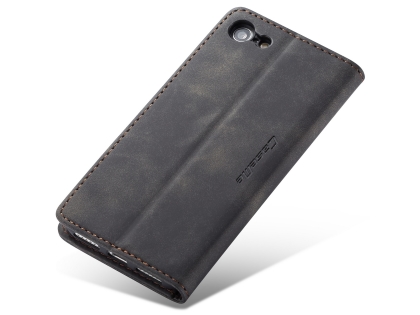 CaseMe Slim Synthetic Leather Wallet Case with Stand for iPhone 6s/6 - Charcoal
