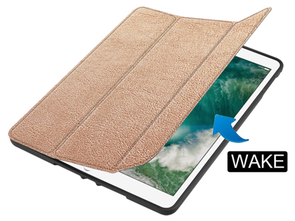 Premium Slim Synthetic Leather Flip Case with Pen holder for iPad Air2/Air - Rose Gold
