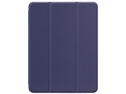 Premium Slim Synthetic Leather Flip Case with Pen holder for iPad Air2/Air - Navy Blue