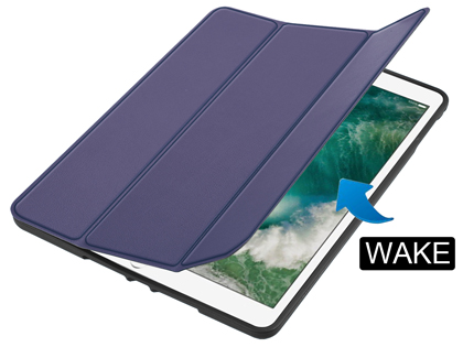 Premium Slim Synthetic Leather Flip Case with Pen holder for iPad Air2/Air - Navy Blue