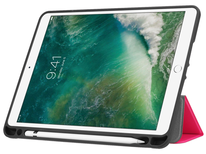 Premium Slim Synthetic Leather Flip Case with Pen holder for iPad Air2/Air - Pink
