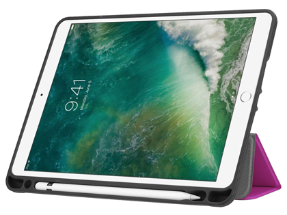 Premium Slim Synthetic Leather Flip Case with Pen holder for iPad Air2/Air - Purple