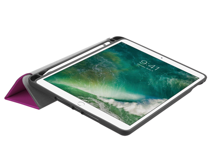 Premium Slim Synthetic Leather Flip Case with Pen holder for iPad Air2/Air - Purple