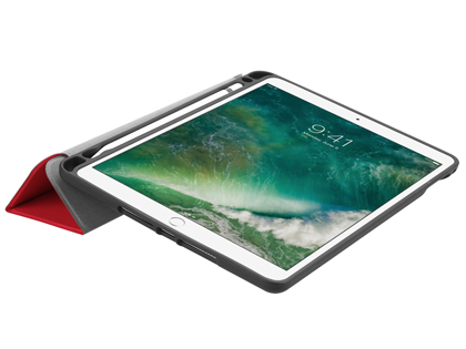 Premium Slim Synthetic Leather Flip Case with Pen holder for iPad Air2/Air - Red