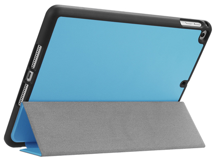 Premium Slim Synthetic Leather Flip Case with Pen holder for iPad 6th/5th Gen - Sky Blue Leather Flip Case