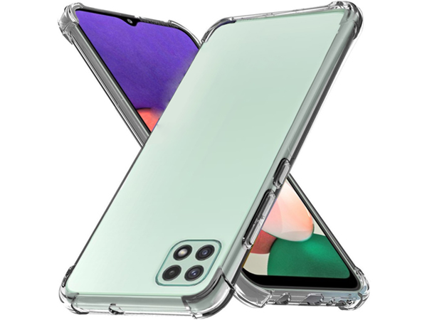 Gel Case with Bumper Edges for Samsung Galaxy A22 5G - Clear Soft Cover