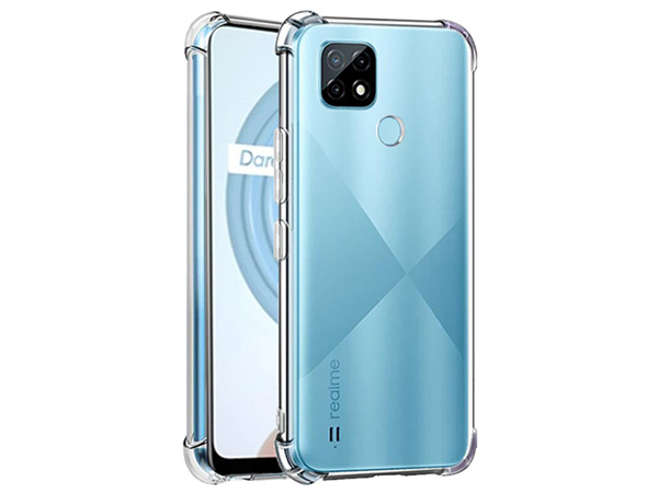 Gel Case with Bumper Edges for Realme C21 - Clear Soft Cover