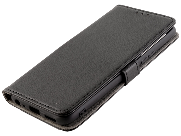 Synthetic Leather Wallet Case with Stand for vivo Y52 5G - Black