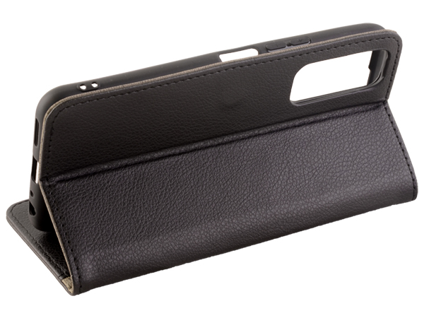 Synthetic Leather Wallet Case with Stand for vivo Y52 5G - Black