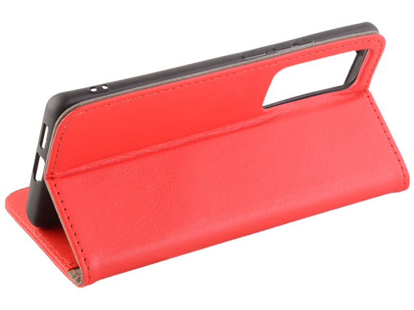Synthetic Leather Wallet Case with Stand for vivo X60 Pro - Red