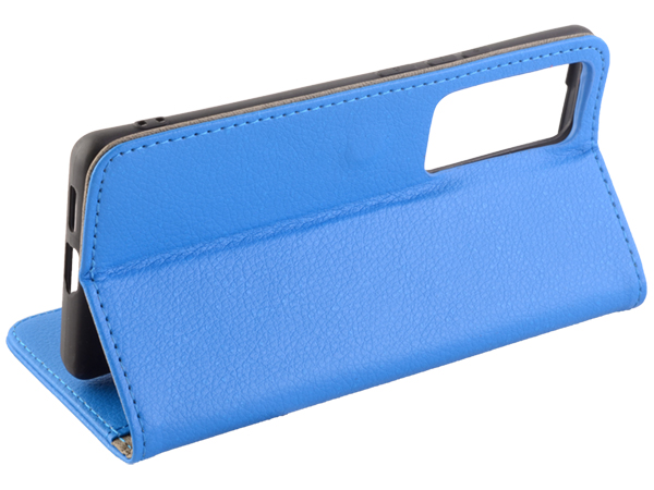 Synthetic Leather Wallet Case with Stand for vivo X60 Pro - Blue