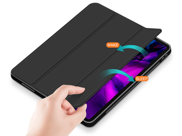 Premium Slim Synthetic Leather Case with Stand for iPad Pro 12.9 - 2018 (3rd Gen) - Black