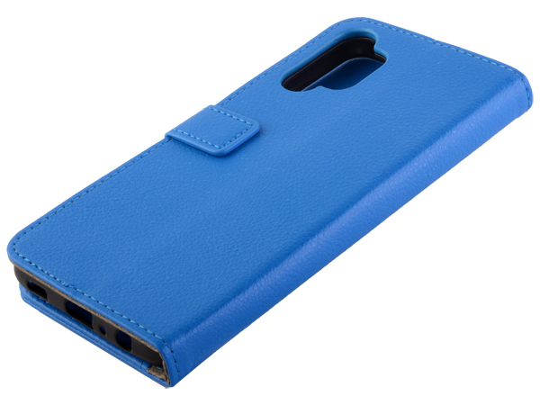 Synthetic Leather Wallet Case with Stand for Samsung Galaxy A32 4G - Blue Leather Wallet Case