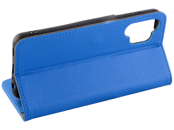 Synthetic Leather Wallet Case with Stand for Samsung Galaxy A32 4G - Blue