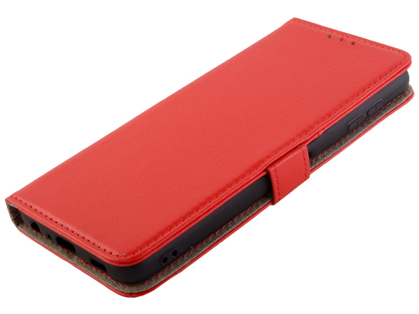 Synthetic Leather Wallet Case with Stand for Samsung Galaxy A32 4G - Red