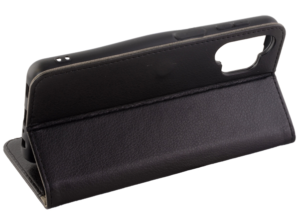 Synthetic Leather Wallet Case with Stand for Samsung Galaxy A32 4G - Black