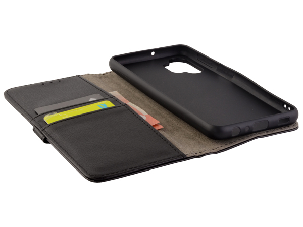 Synthetic Leather Wallet Case with Stand for Samsung Galaxy A32 4G - Black