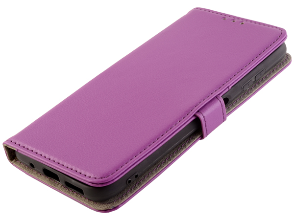 Synthetic Leather Wallet Case with Stand for Nokia G20 - Purple