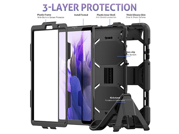 Rugged Case for Samsung Galaxy Tab A7 Lite 8.7 - Black