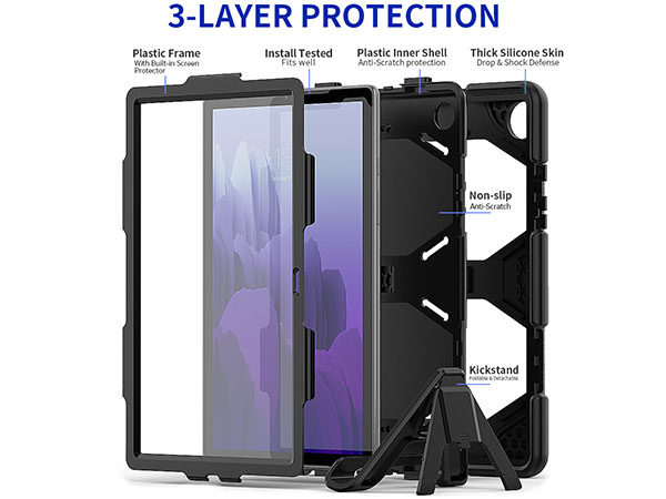 Rugged Case for Samsung Galaxy Tab A7 10.4 inches - Black