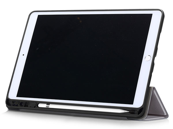 Premium Slim Synthetic Leather Flip Case with Stand for iPad 9th Gen 10.2 - Grey