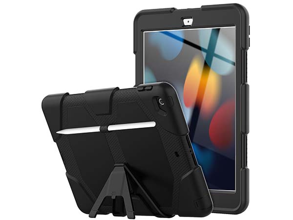 Rugged Case for Apple iPad 9th Gen 10.2 - Classic Black Impact Case
