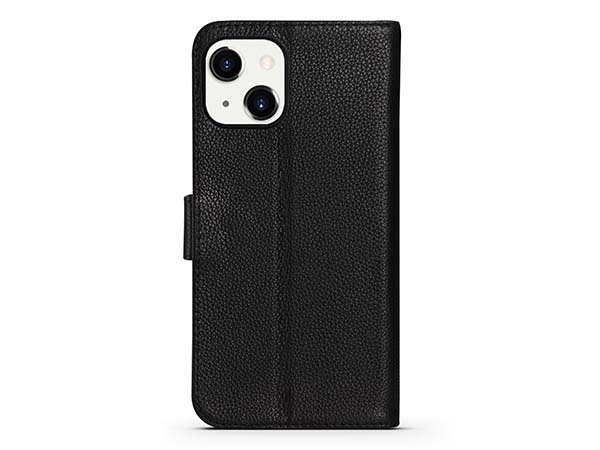 Premium Leather Wallet Case for Apple iPhone 13 Mini - Black Leather Wallet Case