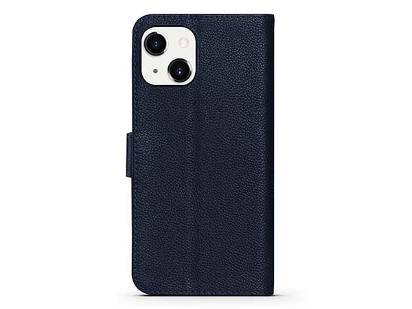 Premium Leather Wallet Case for Apple iPhone 13 Mini - Midnight Blue Leather Wallet Case