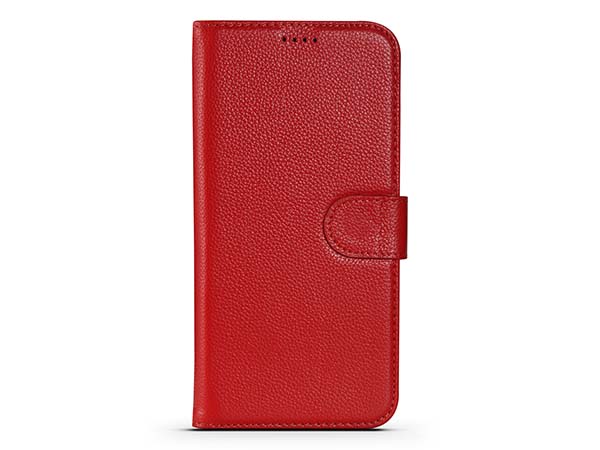 Premium Leather Wallet Case for Apple iPhone 13 Mini - Red