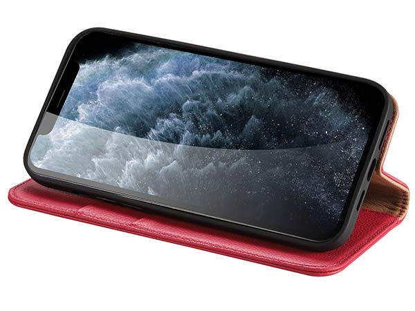 Premium Leather Wallet Case for Apple iPhone 13 - Pink