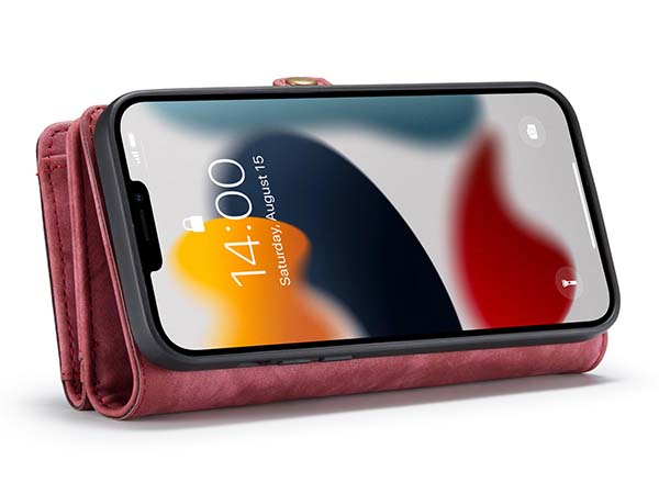 CaseMe 2-in-1 Synthetic Leather Wallet Case for iPhone 13 Pro Max - Pink/Blush
