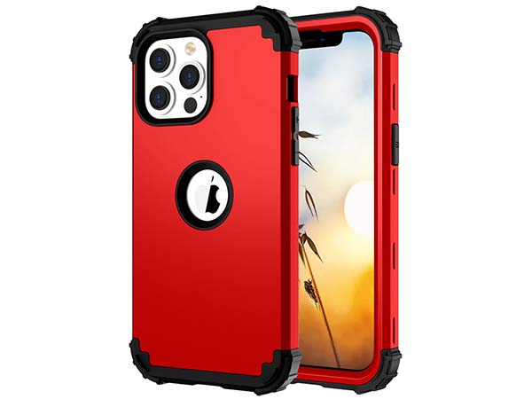 Defender Case for iPhone 13 Pro Max - Red Impact Case