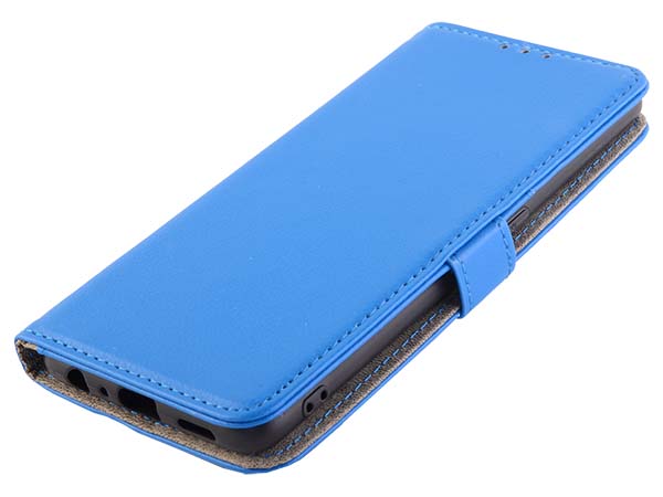 Synthetic Leather Wallet Case with Stand for OPPO A94 5G - Blue