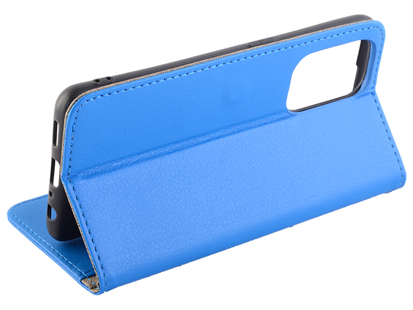 Synthetic Leather Wallet Case with Stand for OPPO A94 5G - Blue