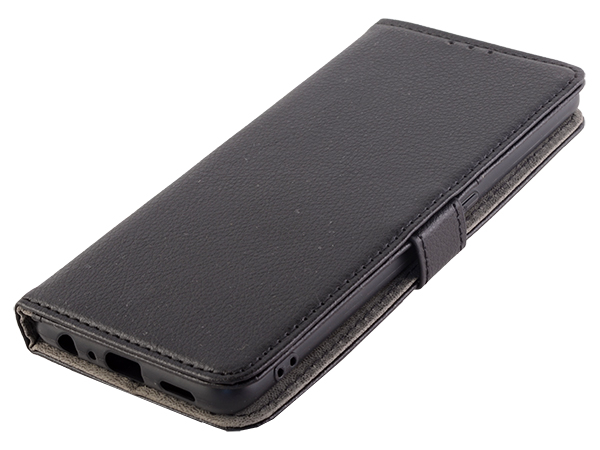 Synthetic Leather Wallet Case with Stand for OPPO A94 5G - Black