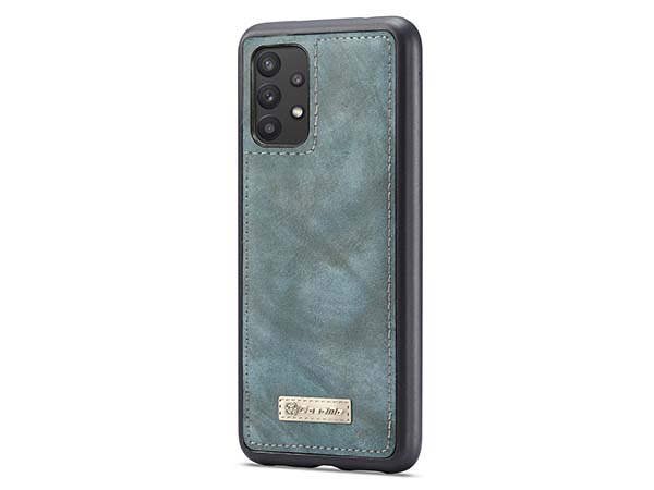 CaseMe 2-in-1 Synthetic Leather Wallet Case for Samsung Galaxy A32 5G - Teal/Ash