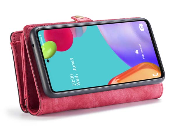 CaseMe 2-in-1 Synthetic Leather Wallet Case for Samsung Galaxy A52s/A52 - Pink/Blush
