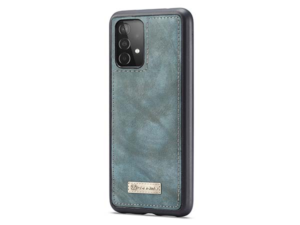 CaseMe 2-in-1 Synthetic Leather Wallet Case for Samsung Galaxy A52s/A52 - Teal/Ash