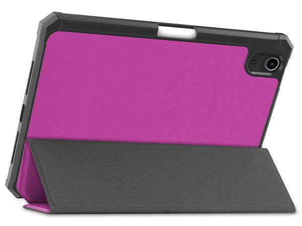 Slim Synthetic Leather Case with Stand and Pen Holder for the iPad mini 6 (2021) - Purple