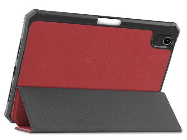 Slim Synthetic Leather Case with Stand and Pen Holder for the iPad mini 6 (2021) - Burgundy
