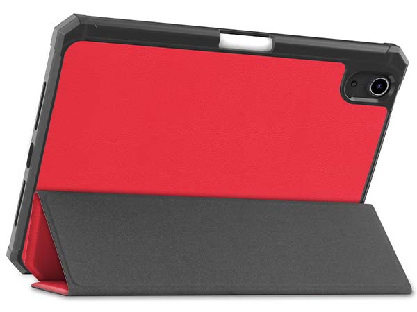 Slim Synthetic Leather Case with Stand and Pen Holder for the iPad mini 6 (2021) - Red